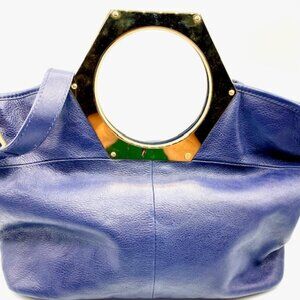 Jonathan Adler Hex Handle Shoulder Bag, Navy Blue